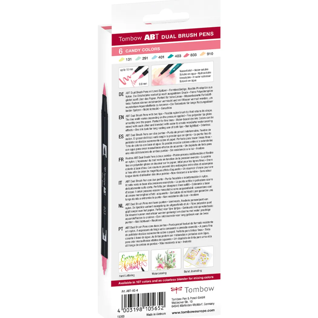 ABT Dual Brush pen 6-set Candy