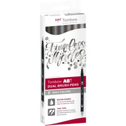 ABT Dual Brush pen 6-set Gray