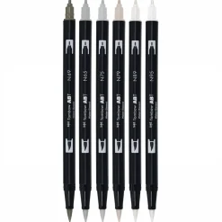ABT Dual Brush pen 6-set Gray