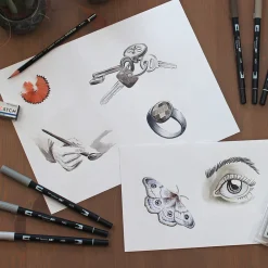 ABT Dual Brush pen 6-set Gray