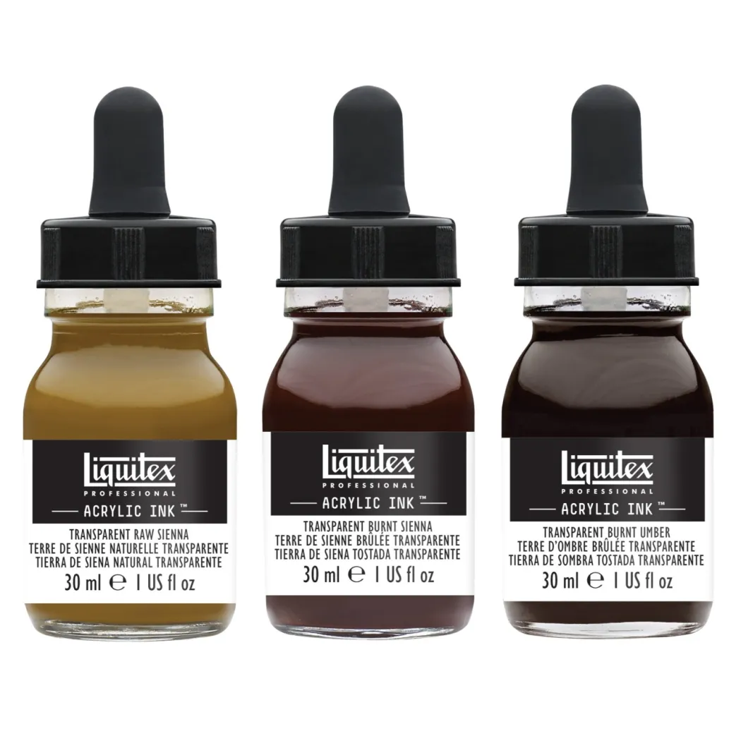 Acrylic Ink Transparents 3-set 30 ml