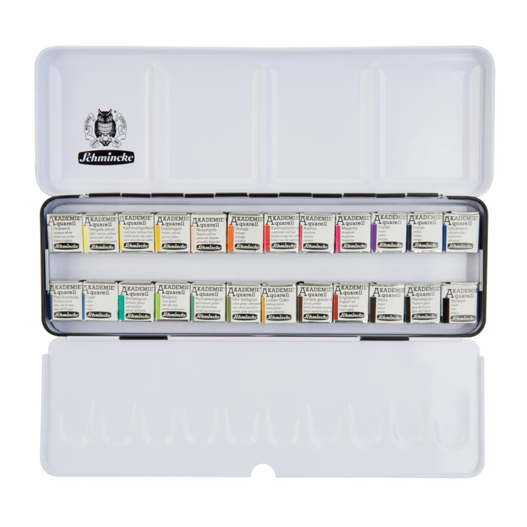 Akademie Aquarell Half Pans 24-set