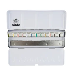 Akademie Aquarell Half Pans 12-set + 12 tomma