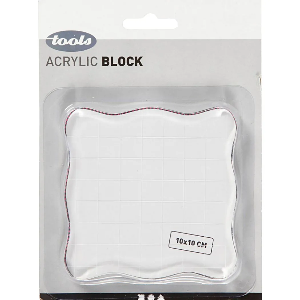 Akrylblock till stämplar 10 x 10 cm