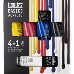 Akrylfärg Basic Set 4x75 ml + 1x118 ml