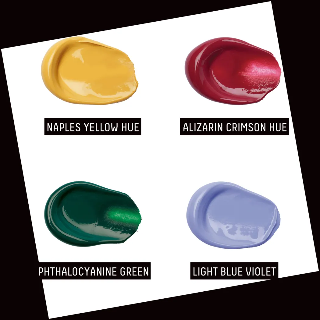 Akrylfärg Basics Gem Theory Set 4x118 ml