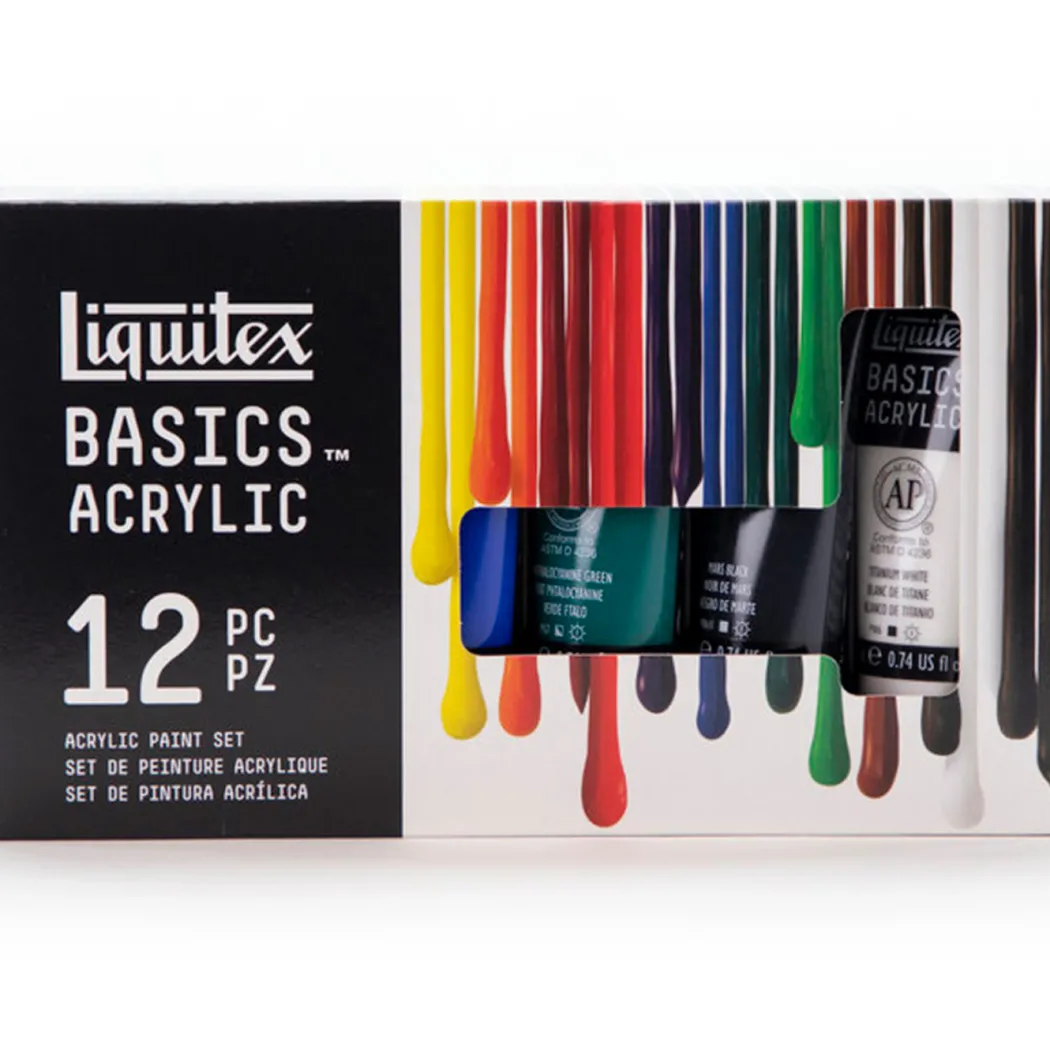 Akrylfärg Basics Set 12x22 ml