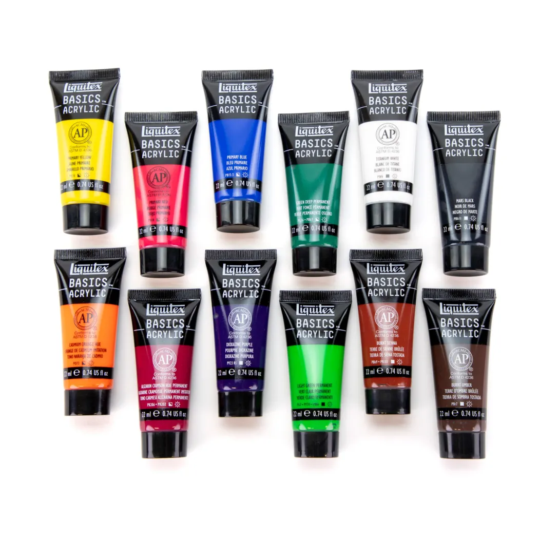 Akrylfärg Basics Set 12x22 ml