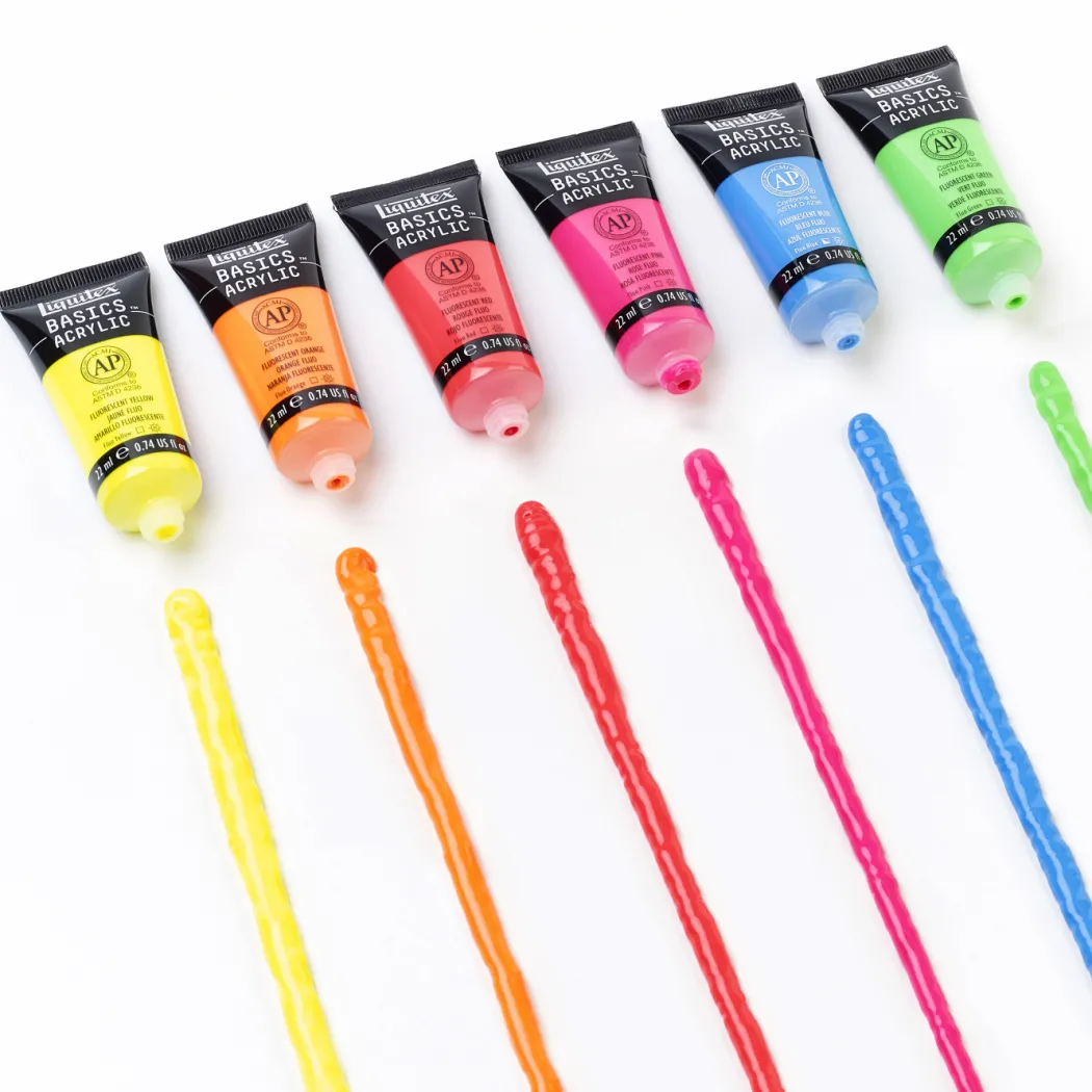 Akrylfärg Fluorescent Set Tubes 6x22 ml