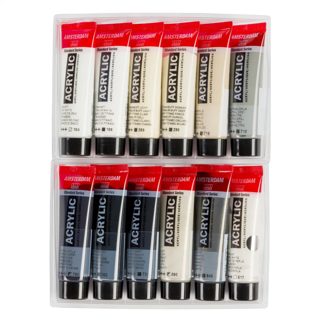 Akrylfärg Grey Set 12 x 20 ml