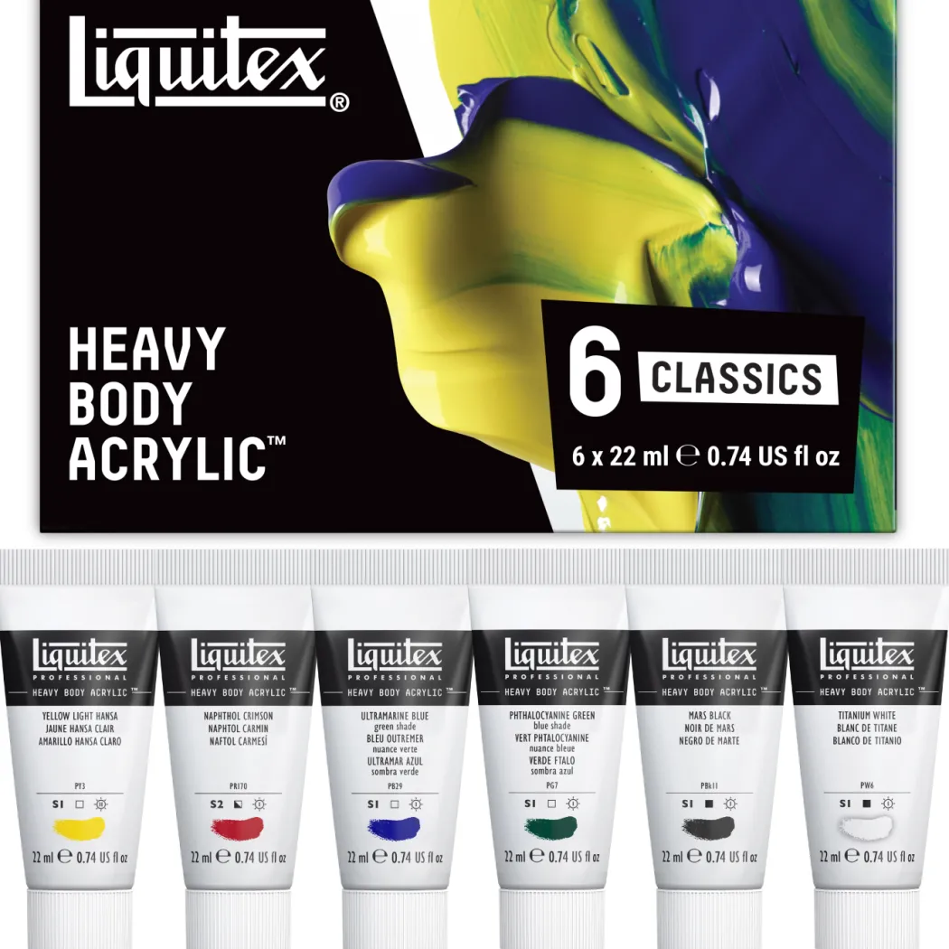 Akrylfärg Heavy Body Colour Set 6x22 ml