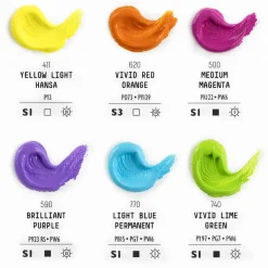 Akrylfärg Heavy Body Vibrant Set 6x22 ml