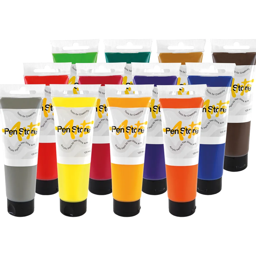 Akrylfärg 120 ml 12-set