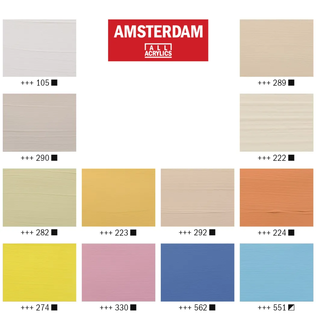 Akrylfärg Pastel Set 12 x 20 ml