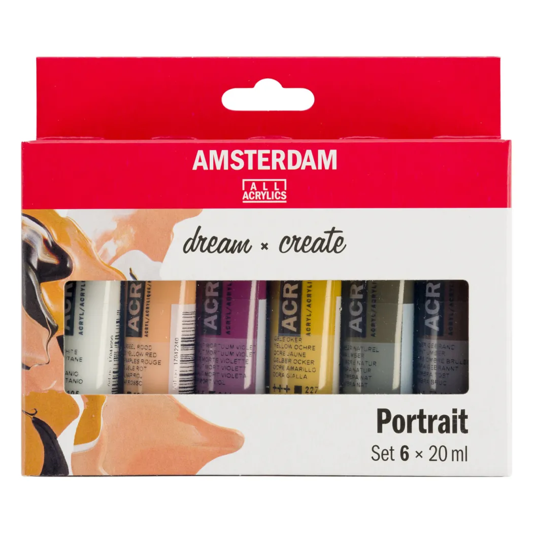 Akrylfärg Portrait Set 6 x 20 ml