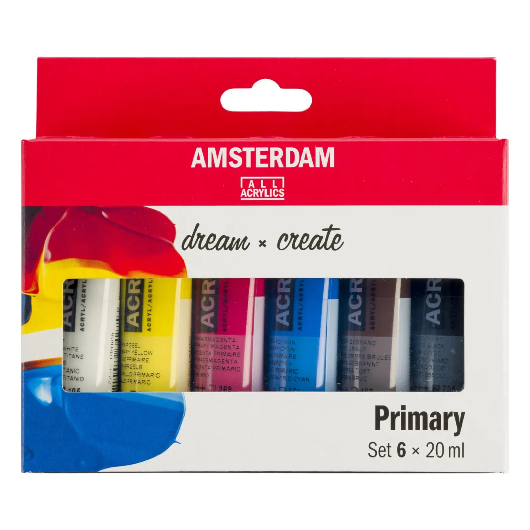 Akrylfärg Primary Set 6 x 20 ml