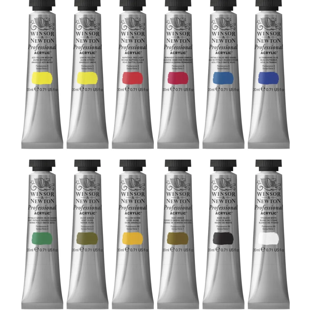Akrylfärg Professional Tub 12 x 20 ml