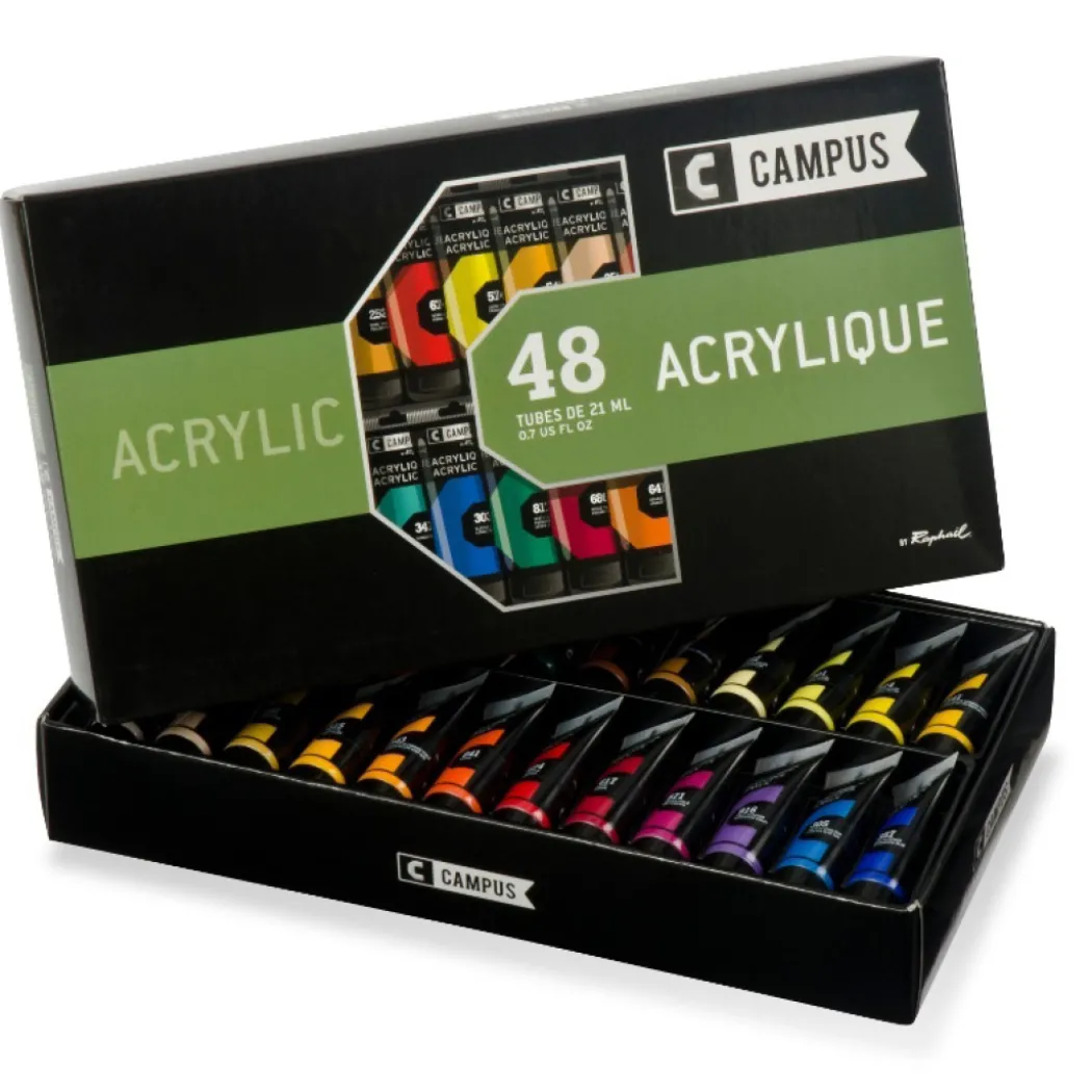 Akrylfärgset Campus 48x21ml tuber