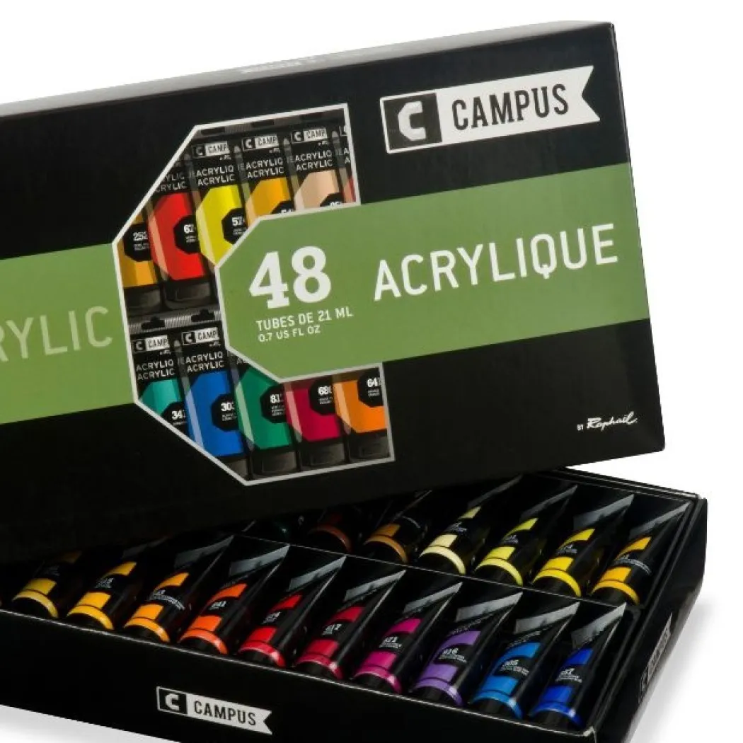 Akrylfärgset Campus 48x21ml tuber