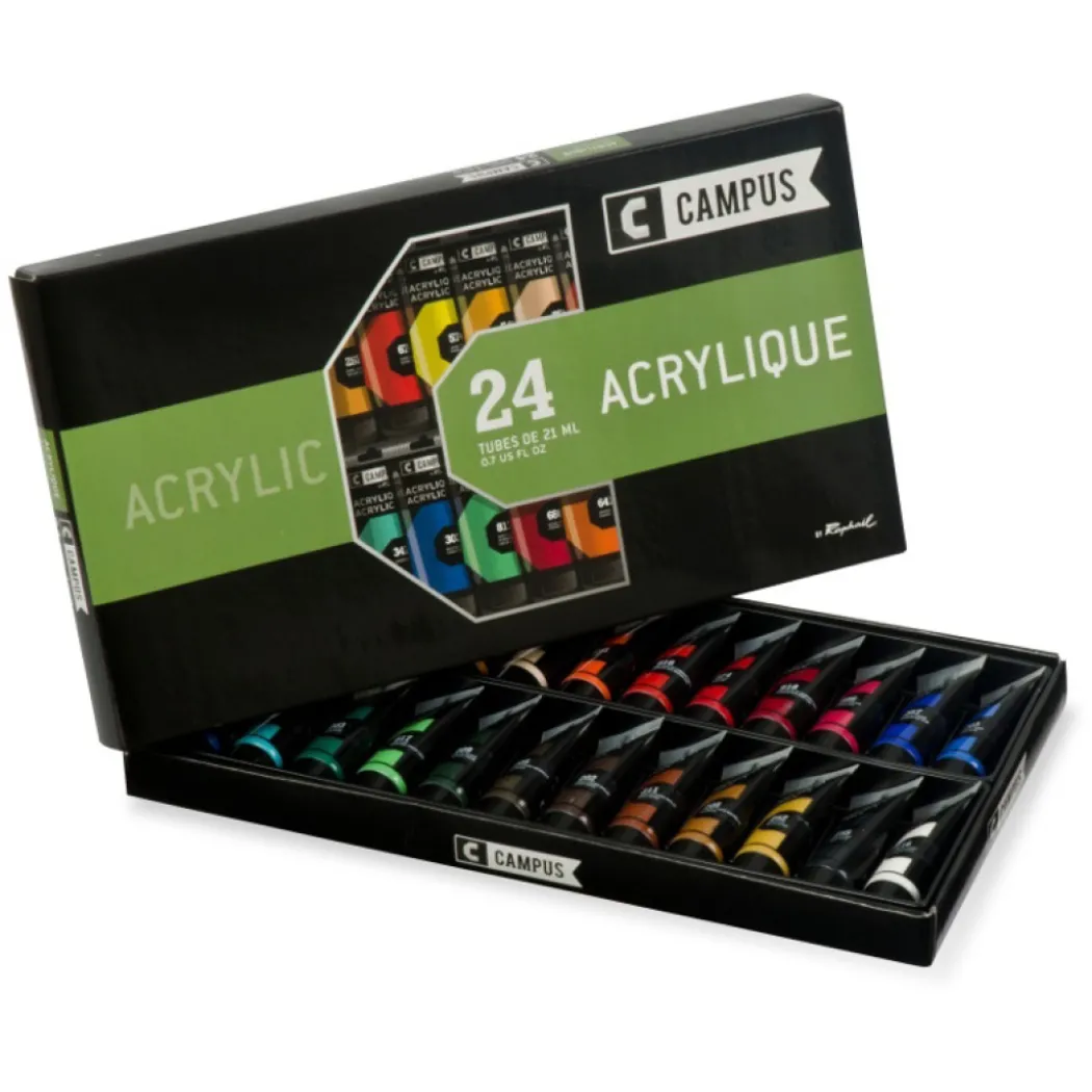 Akrylfärgset Campus 24x21ml tuber