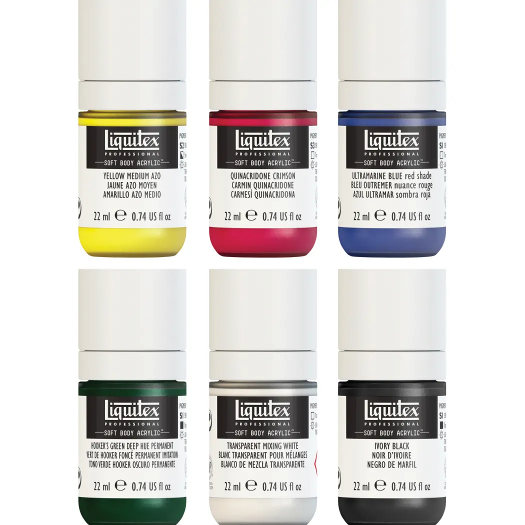 Akrylfärg Soft Body Mixing Set 6x22 ml