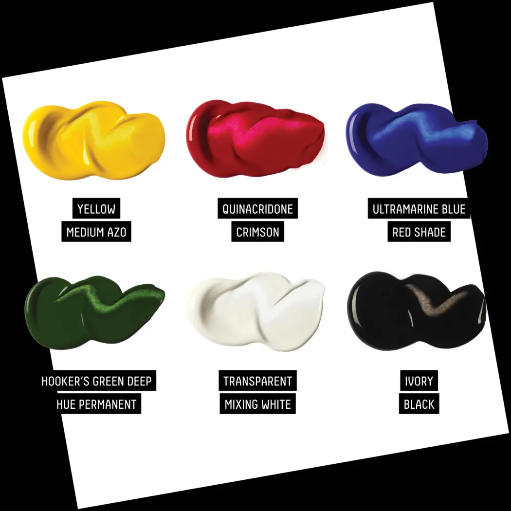 Akrylfärg Soft Body Mixing Set 6x22 ml