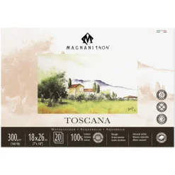 Akvarellblock Toscana 100% Bomull 300g Grov Gräng 18x26 cm 20 ark