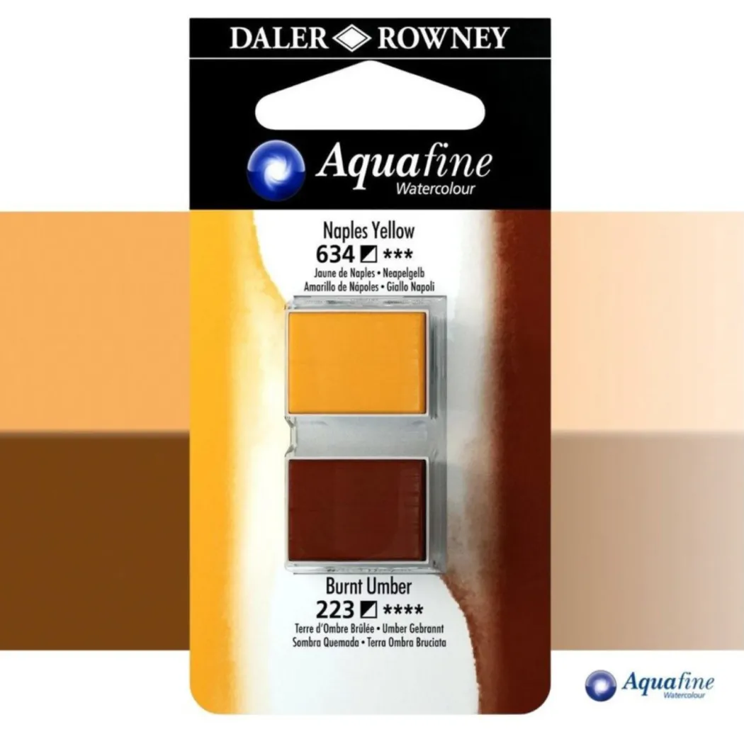 Akvarellfärg ½ - kopp Duo Naples Yellow/Burnt Umber