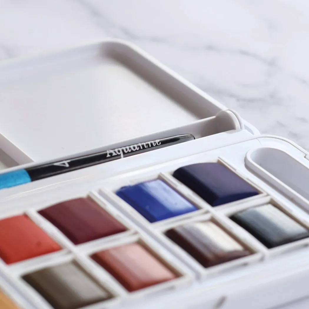 Akvarellfärg Travel set 12 ½ - koppar