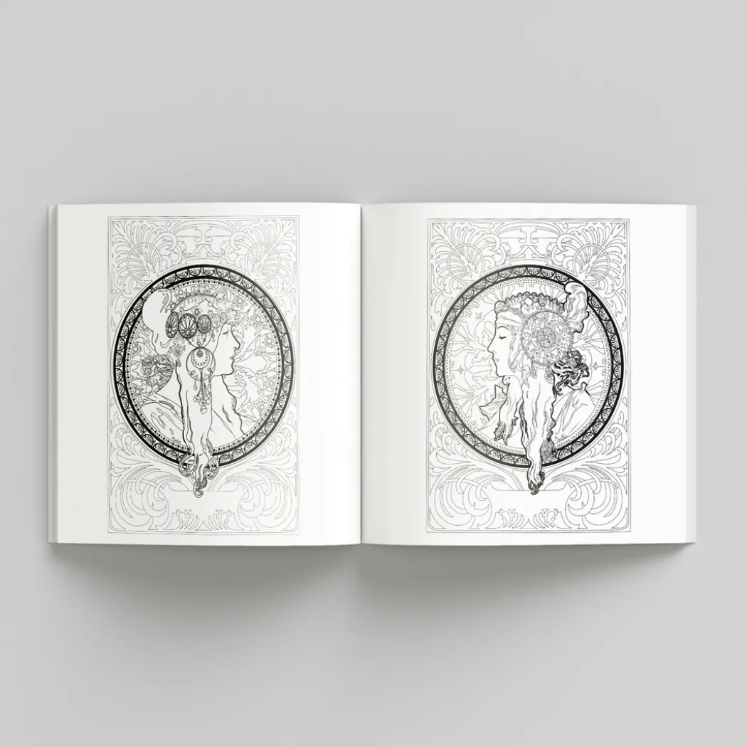 Alphonse Mucha Coloring Book