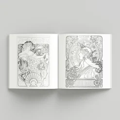 Alphonse Mucha Coloring Book
