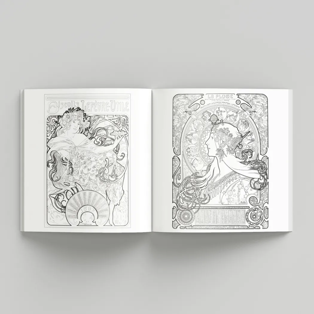 Alphonse Mucha Coloring Book