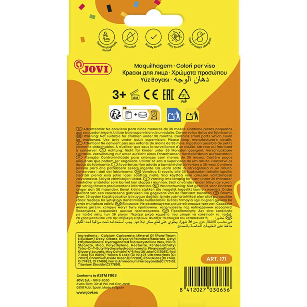 Ansiktsfärg 6-set