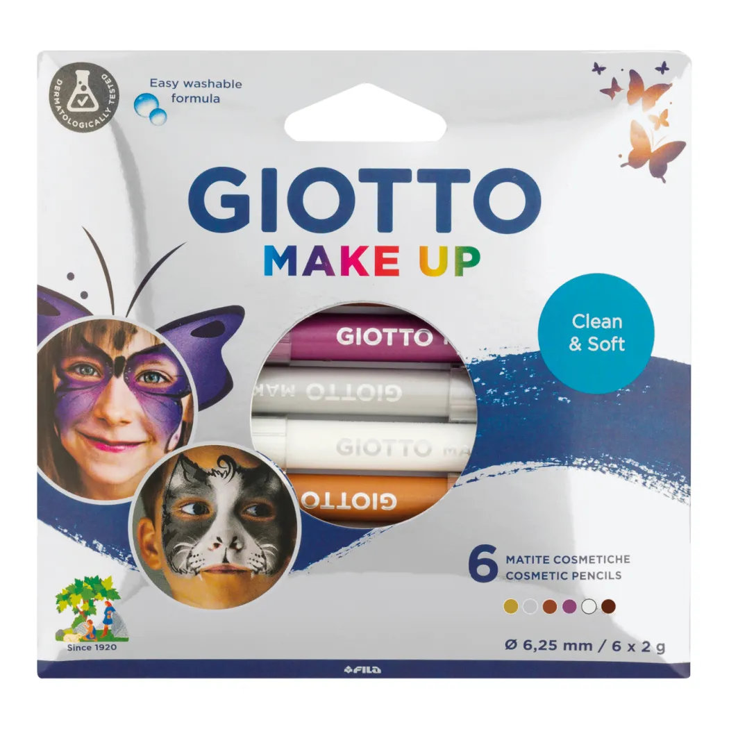 Ansiktspennor Make Up Metallic 6-set