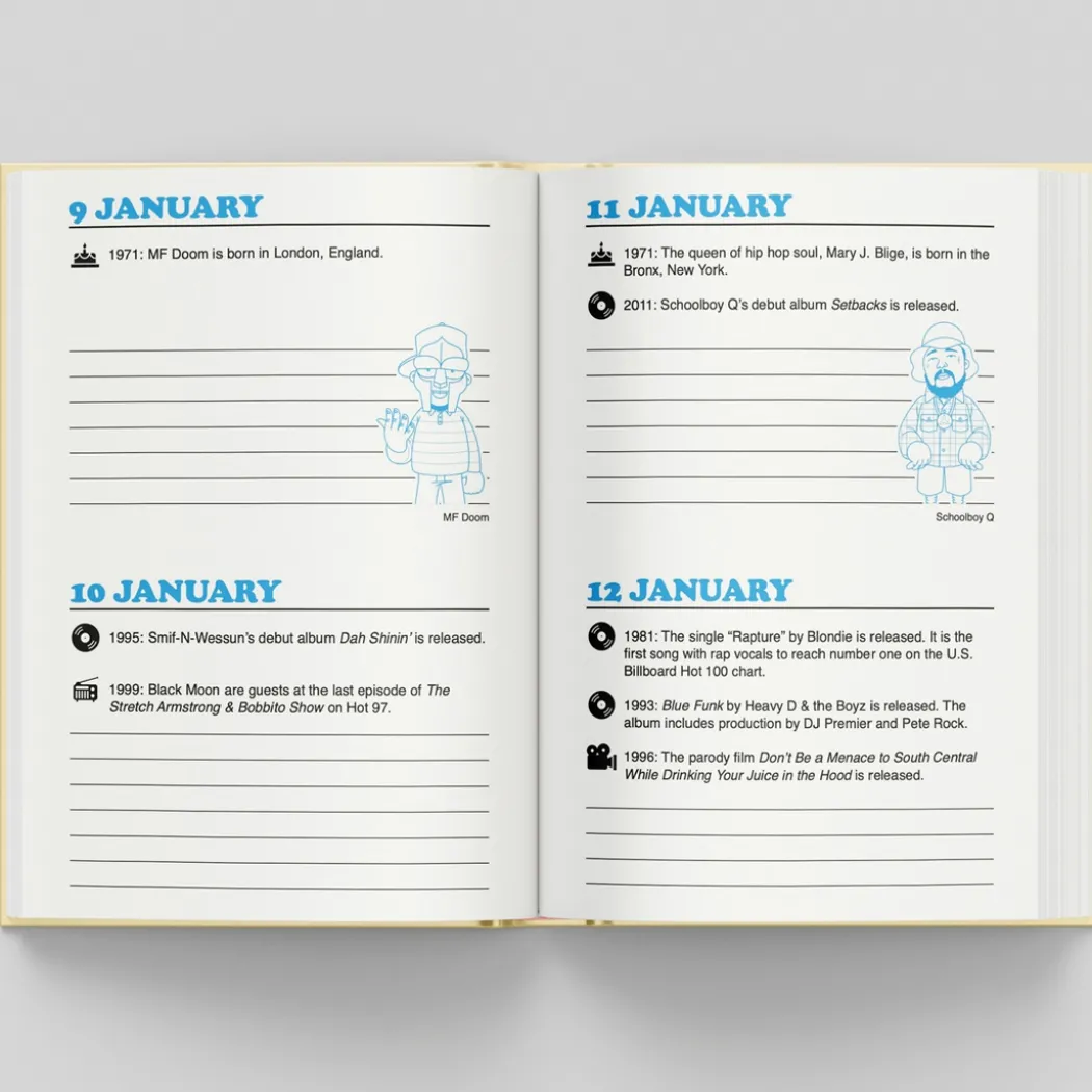 Anteckningsbok Hip Hop Journal: A Daily Planner