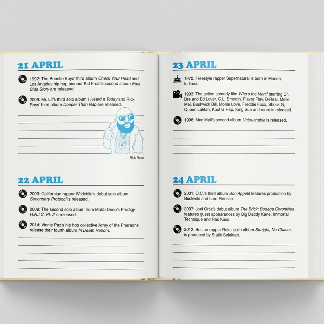 Anteckningsbok Hip Hop Journal: A Daily Planner