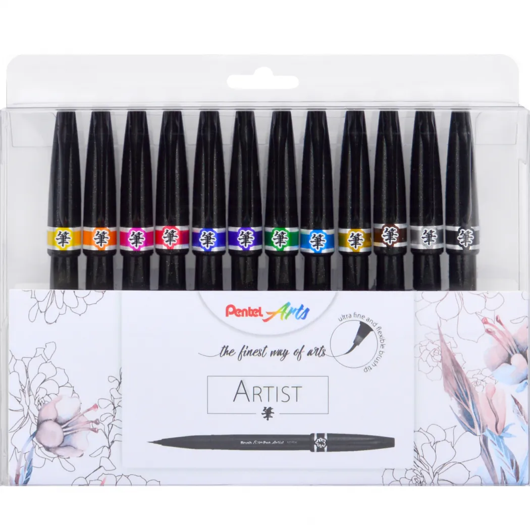 Artist Brush Sign Pen 12-set