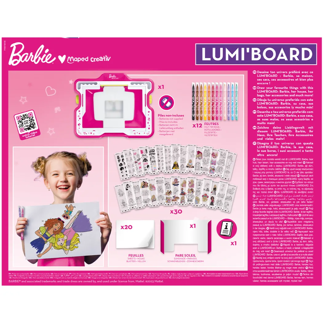 Barbie Ljusbord ritset 65 delar