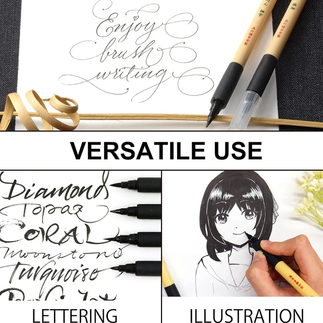 Bimoji Fude Brush Pen 5-set