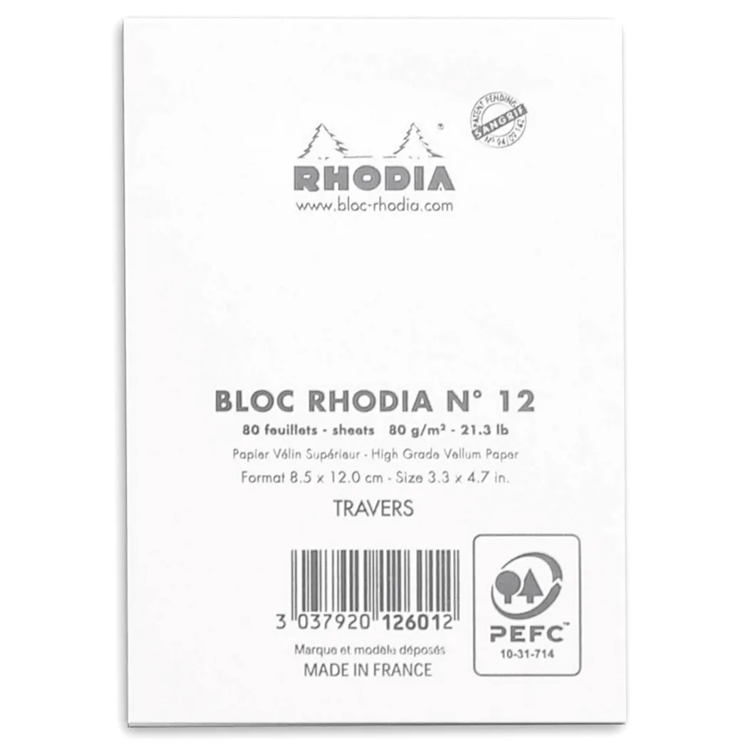 Block Vit No.12 Linjerat