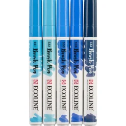 Brush Pen Blue 5-pack