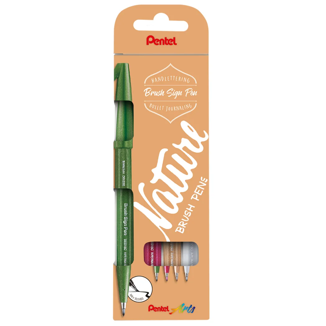 Brush Sign Pen 4-set Nature