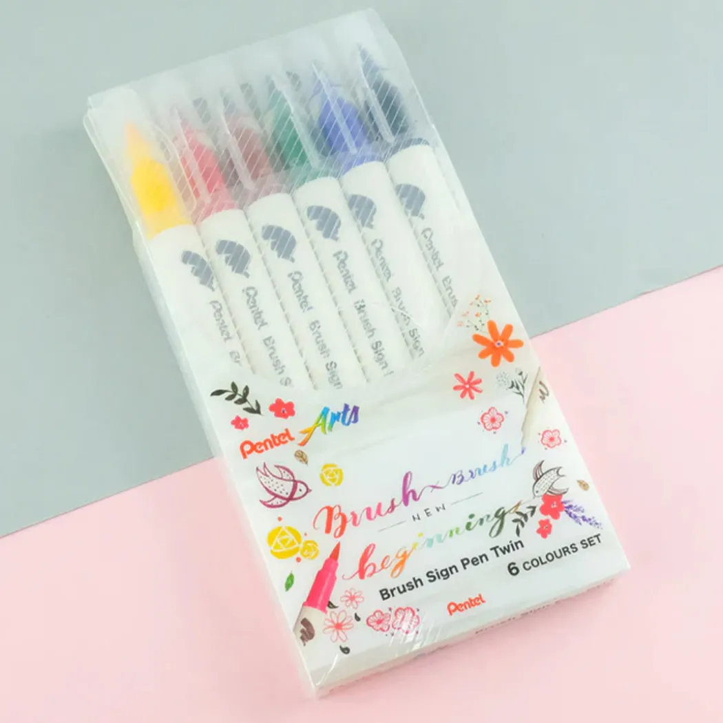 Brush Sign Pen Twin 6-pack