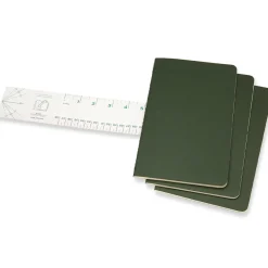 Cahier Notebook Large Green Linjerad