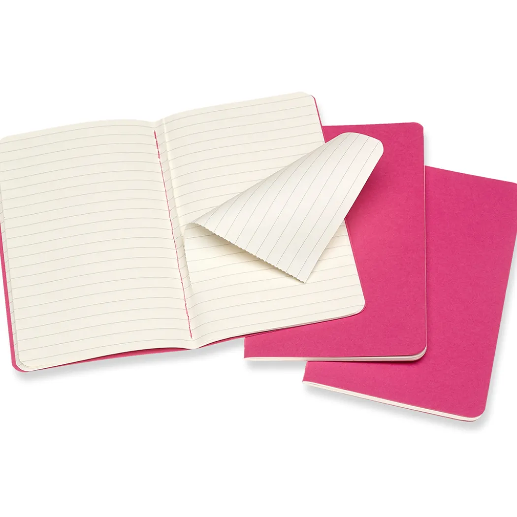 Cahier Notebook Pocket Pink Linjerad
