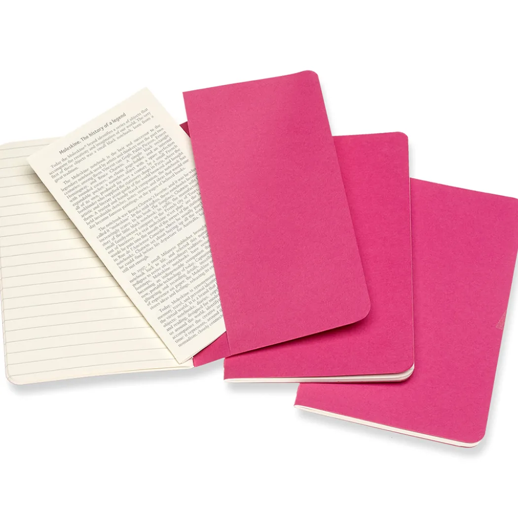 Cahier Notebook Pocket Pink Linjerad