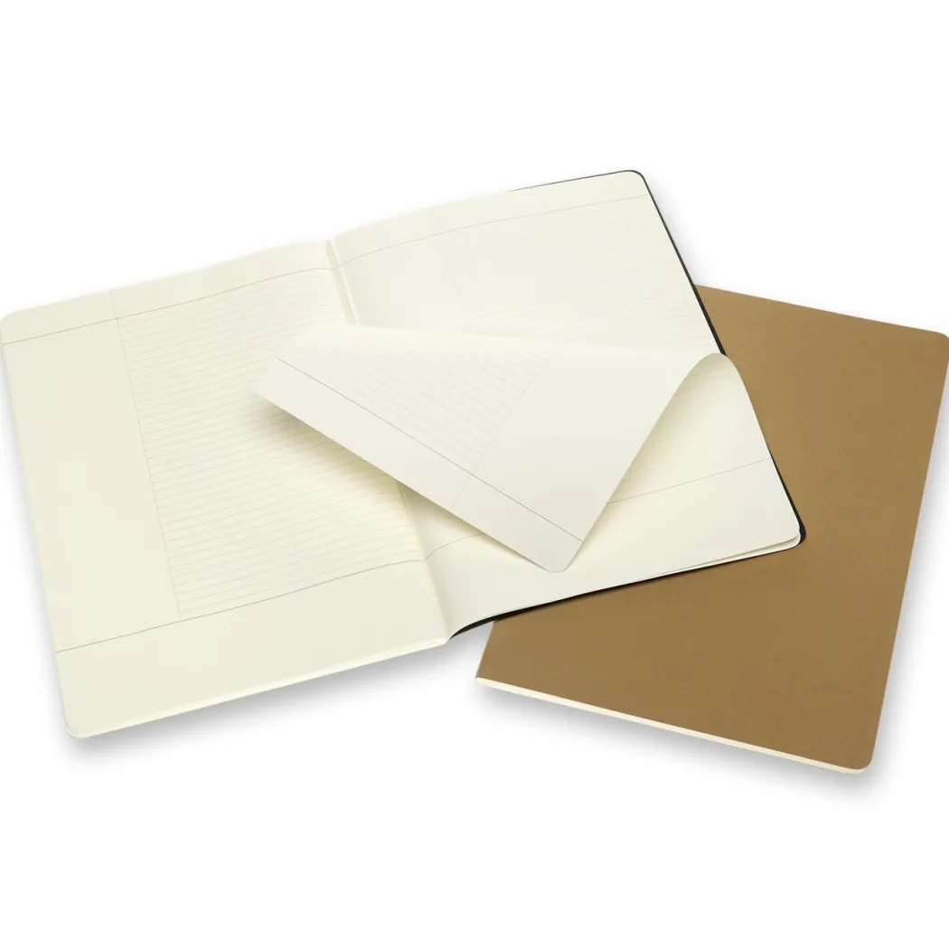 Cahier Notebook Subject A4 Black/Kraft Linjerad