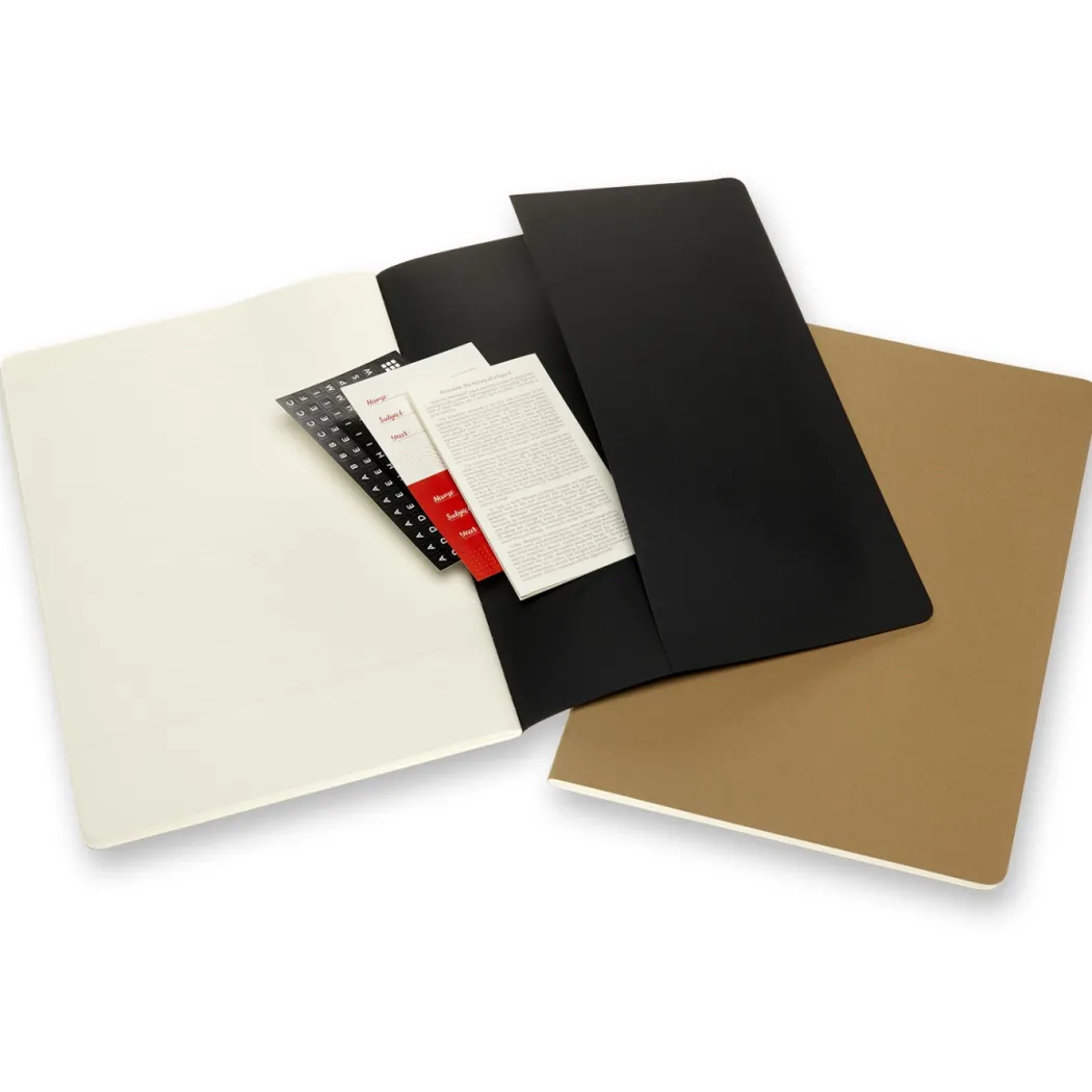 Cahier Notebook Subject A4 Black/Kraft Linjerad