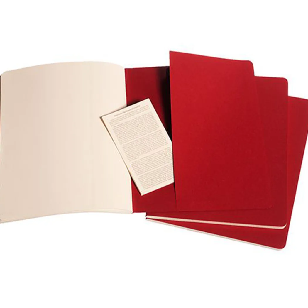 Cahier Notebook XL Red Olinjerad