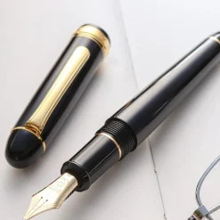 #3776 Century Reservoar Black Gold Trim Music nib